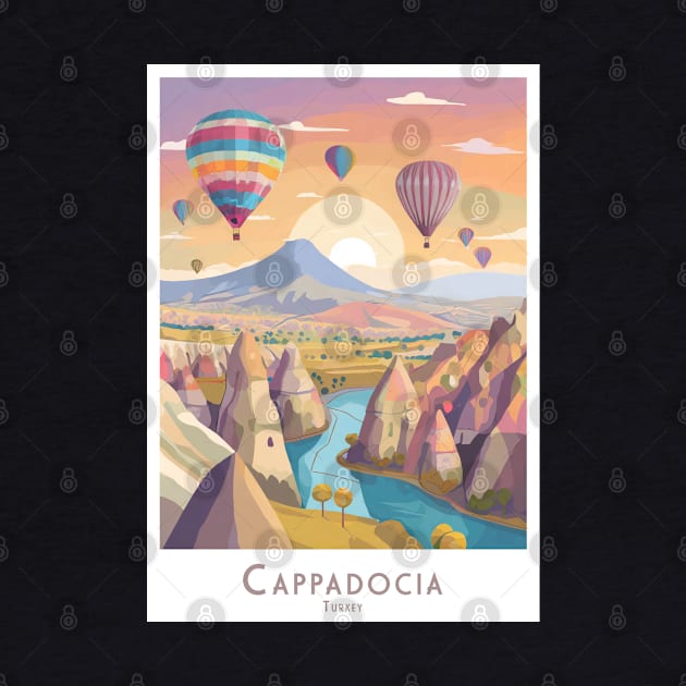 Travel Vintage Retro Poster Enchanting Cappadocia Sunset by POD24